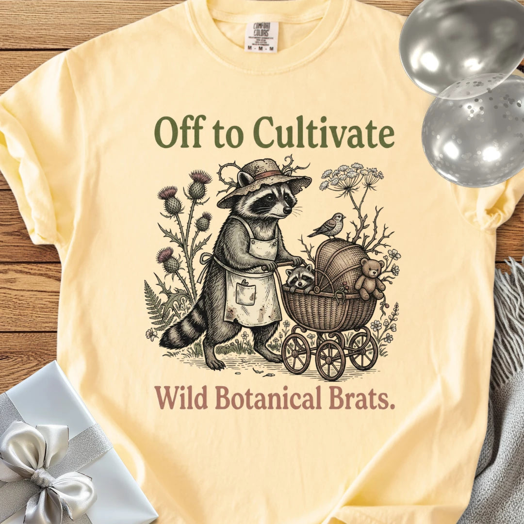 Off to Cultivate Wild Botanical Brats -  Premium Parenting T-Shirt