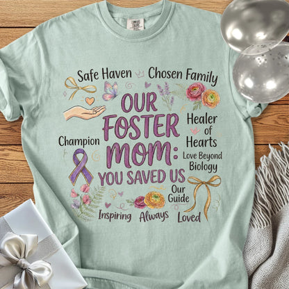 Our Foster Mom: You Saved Us - Premium T-Shirt