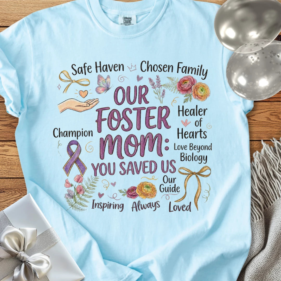 Our Foster Mom: You Saved Us - Premium T-Shirt