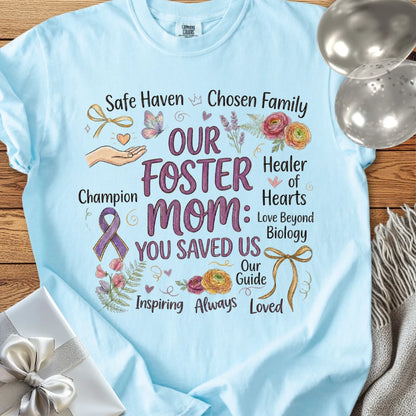 Our Foster Mom: You Saved Us - Premium T-Shirt