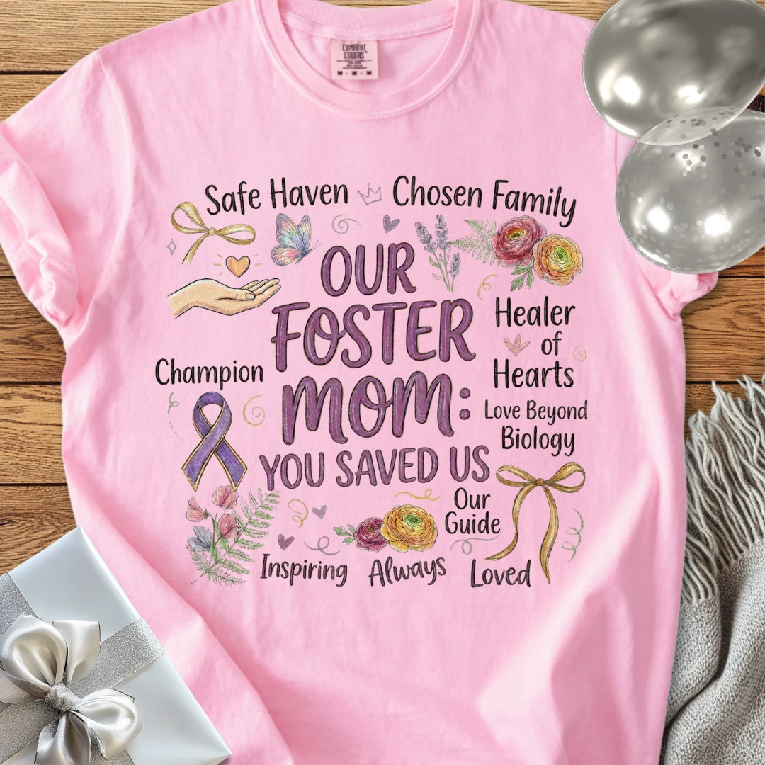 Our Foster Mom: You Saved Us - Premium T-Shirt