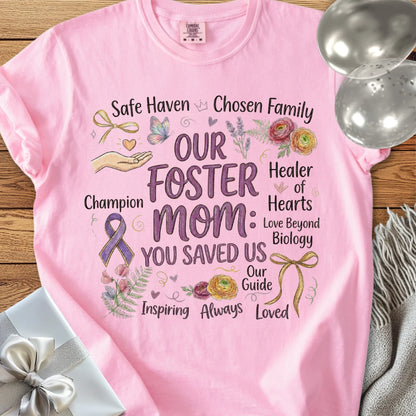 Our Foster Mom: You Saved Us - Premium T-Shirt