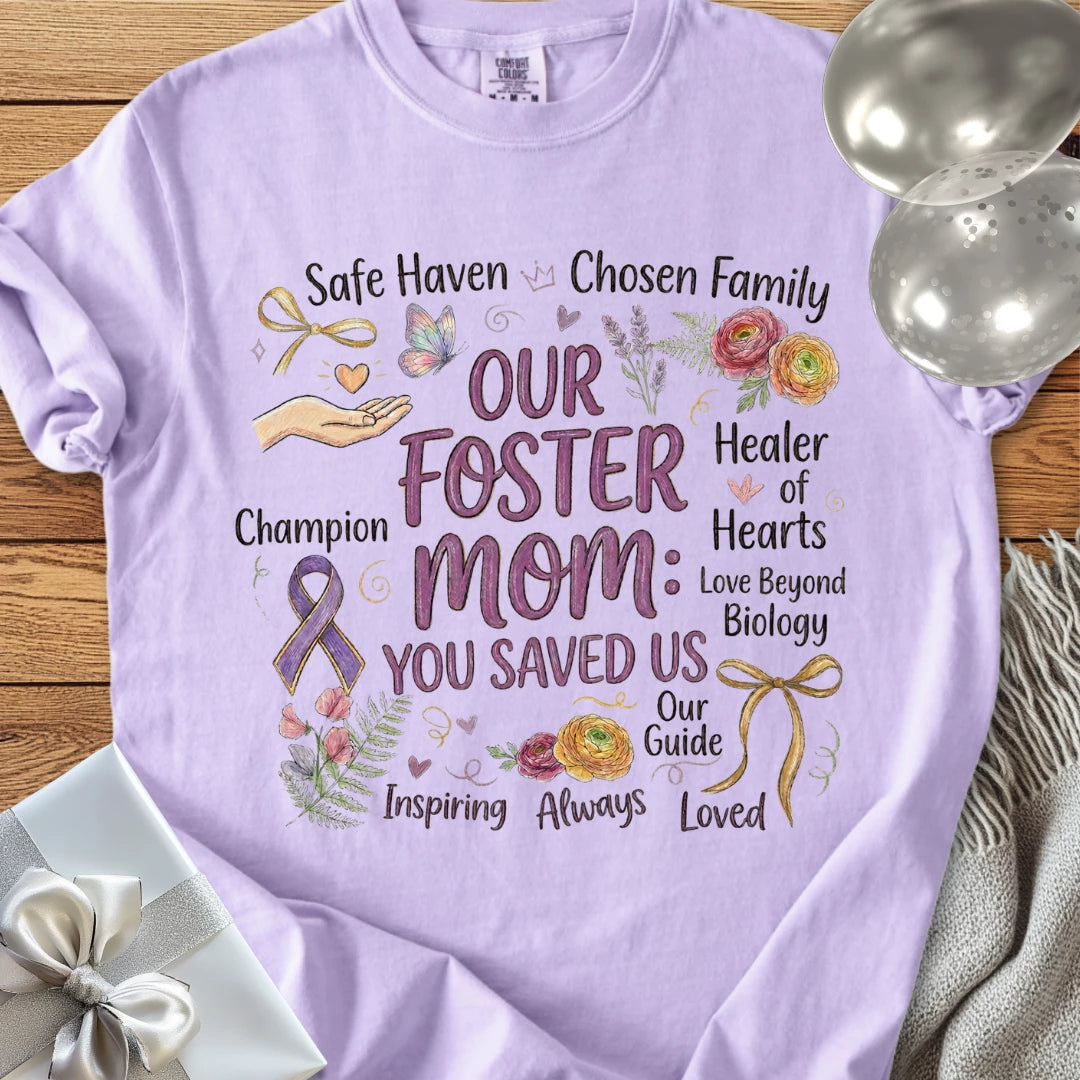 Our Foster Mom: You Saved Us - Premium T-Shirt