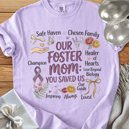 Our Foster Mom: You Saved Us - Premium T-Shirt