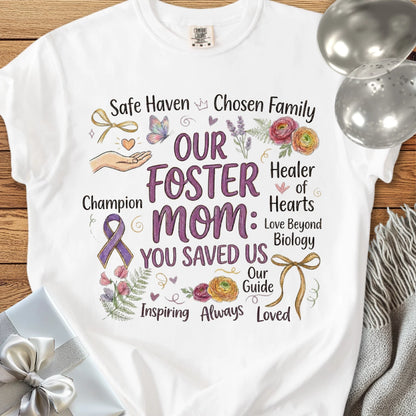 Our Foster Mom: You Saved Us - Premium T-Shirt