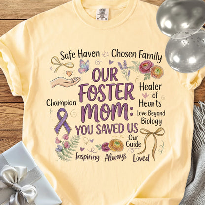 Our Foster Mom: You Saved Us - Premium T-Shirt