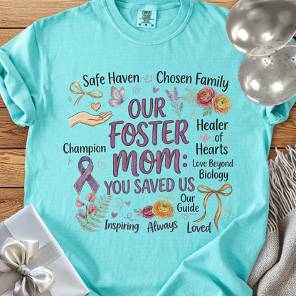 Our Foster Mom: You Saved Us - Premium T-Shirt