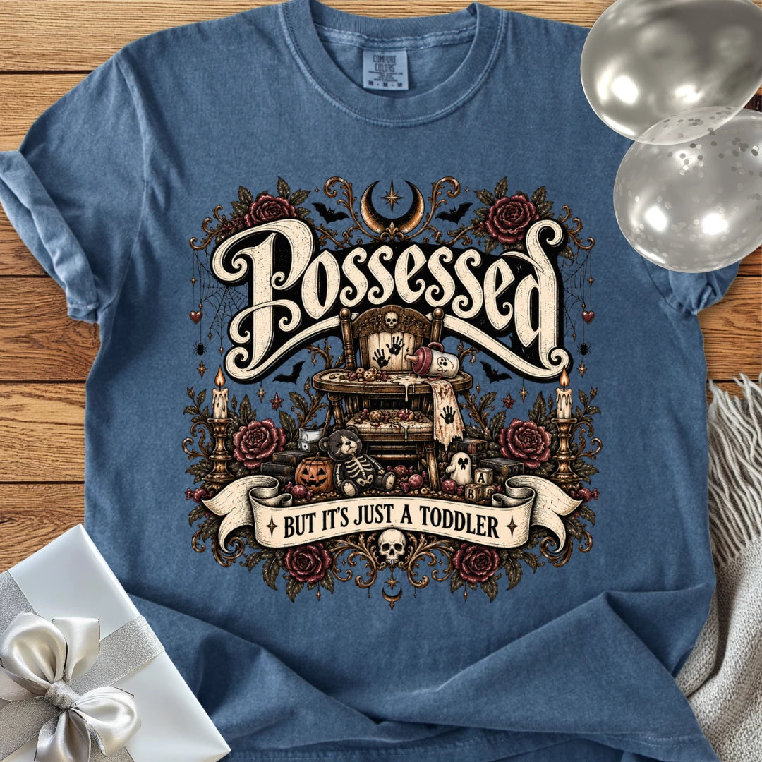 Possessed But It’s Just a Toddler - Premium Halloween Parenting T-Shirt