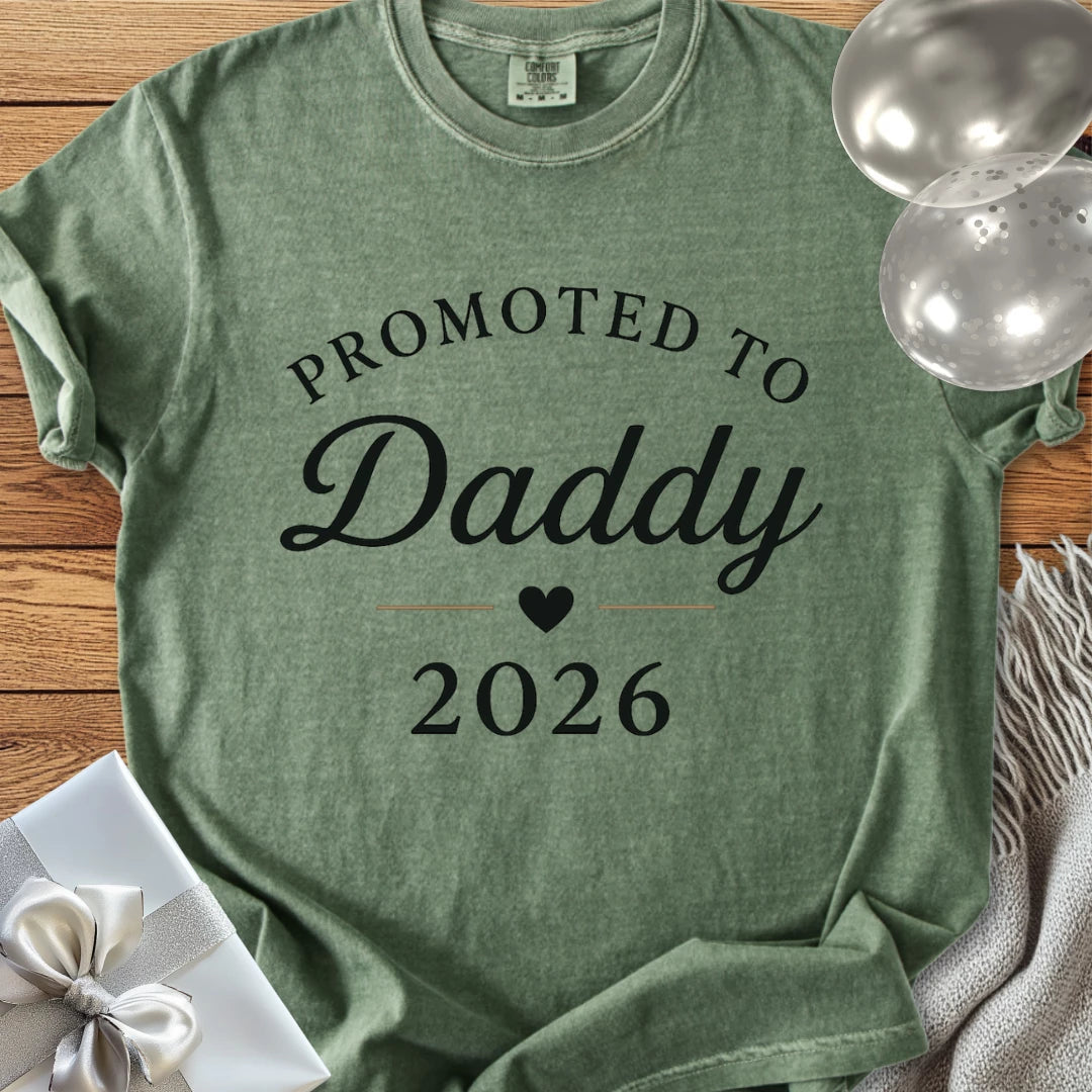 Promoted to Daddy 2026 - Premium New Baby T-Shirt