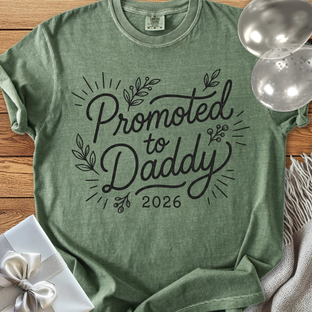 Promoted to Daddy 2026 - Premium New Baby T-Shirt
