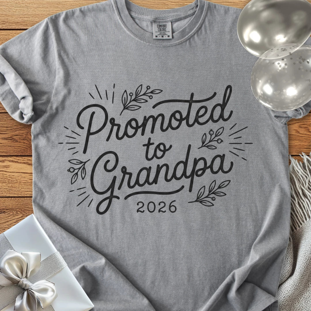 Promoted to Grandpa 2026 - Premium New Baby T-Shirt
