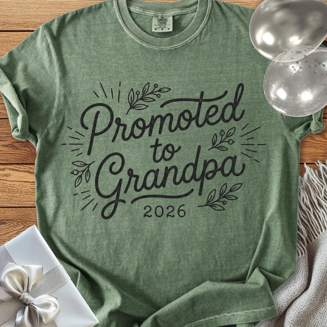 Promoted to Grandpa 2026 - Premium New Baby T-Shirt