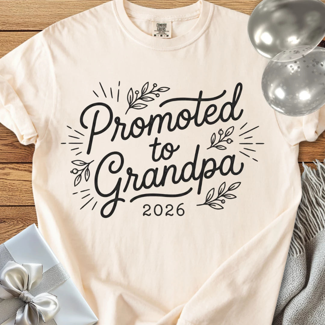 Promoted to Grandpa 2026 - Premium New Baby T-Shirt