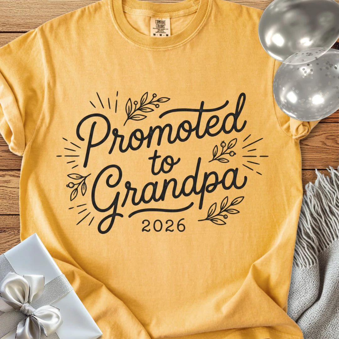 Promoted to Grandpa 2026 - Premium New Baby T-Shirt