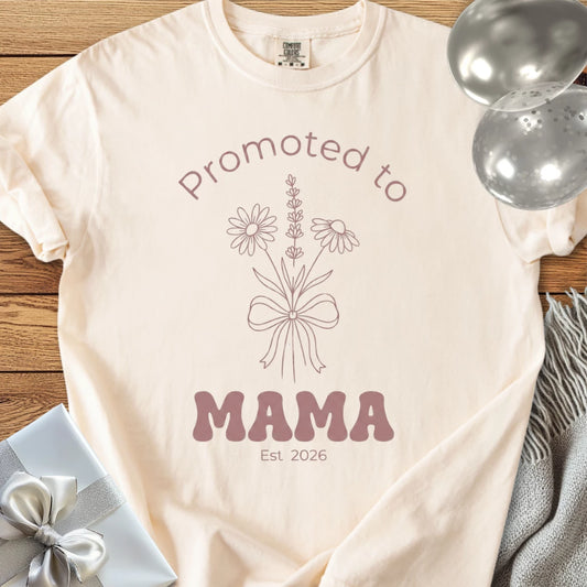 Promoted to Mama, Est. 2026 - Premium T-Shirt