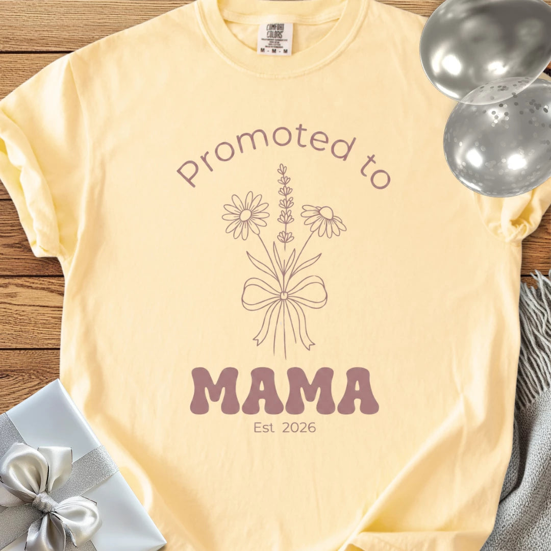 Promoted to Mama, Est. 2026 - Premium T-Shirt