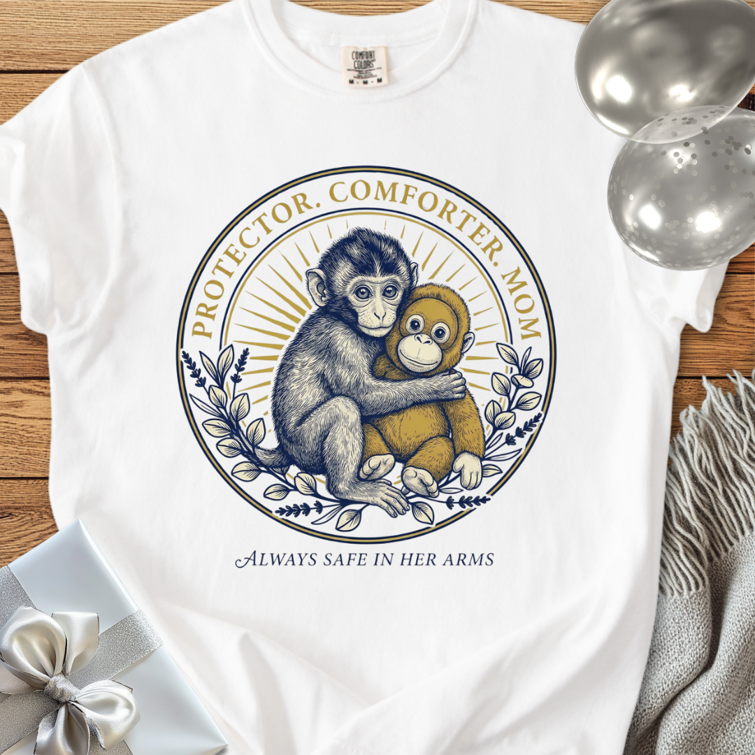 Protector, Comforter, Mom. Always Safe in Her Arms -  Premium Parenting T-Shirt