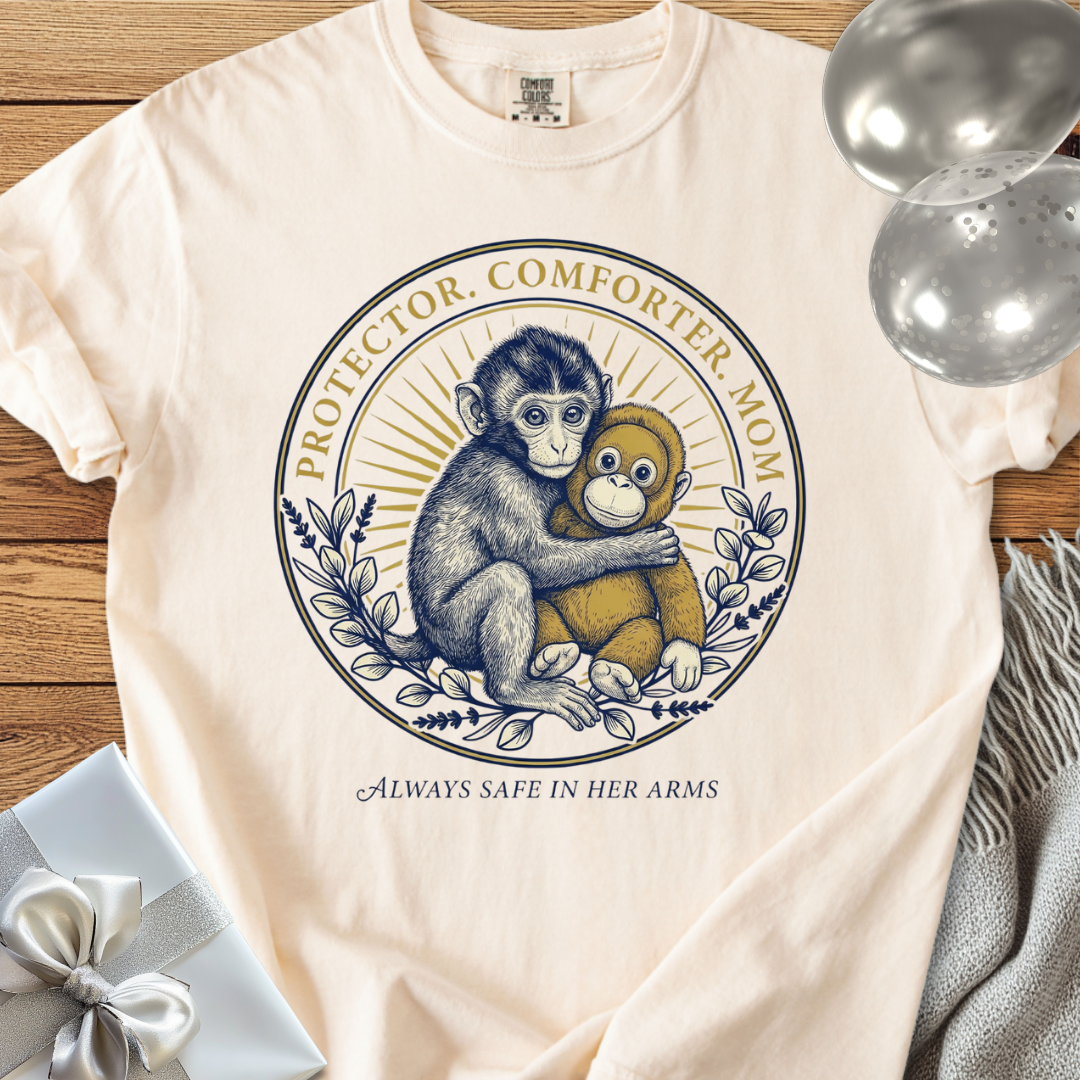 Protector, Comforter, Mom. Always Safe in Her Arms -  Premium Parenting T-Shirt