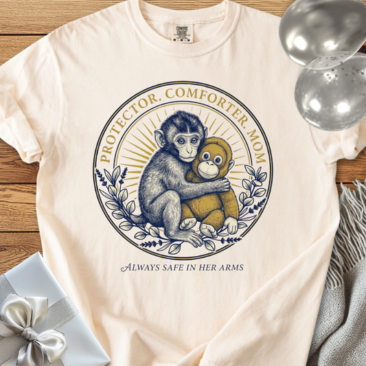 Protector, Comforter, Mom. Always Safe in Her Arms -  Premium Parenting T-Shirt
