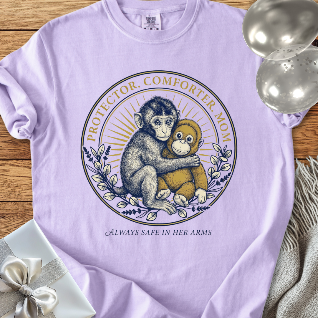 Protector, Comforter, Mom. Always Safe in Her Arms -  Premium Parenting T-Shirt