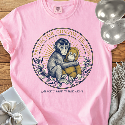 Protector, Comforter, Mom. Always Safe in Her Arms -  Premium Parenting T-Shirt