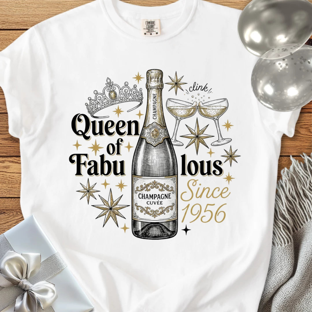 Queen of Fabulous Since 1956 - Premium 70th Birthday T-Shirt