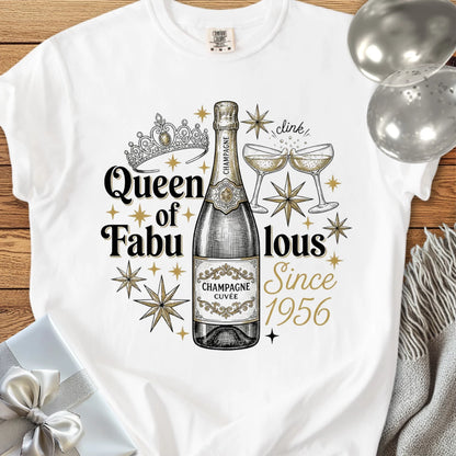Queen of Fabulous Since 1956 - Premium 70th Birthday T-Shirt