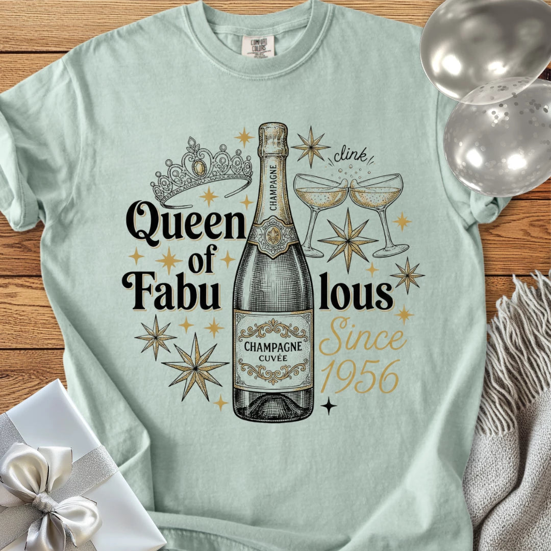 Queen of Fabulous Since 1956 - Premium 70th Birthday T-Shirt
