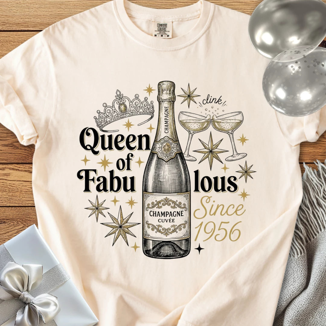 Queen of Fabulous Since 1956 - Premium 70th Birthday T-Shirt