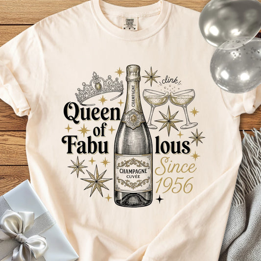 Queen of Fabulous Since 1956 - Premium 70th Birthday T-Shirt