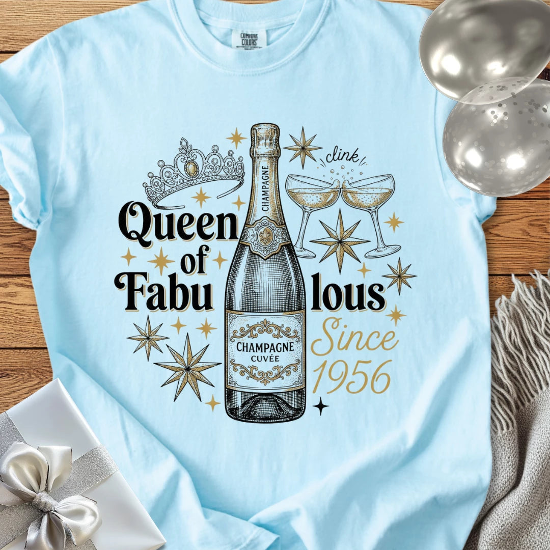 Queen of Fabulous Since 1956 - Premium 70th Birthday T-Shirt