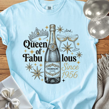 Queen of Fabulous Since 1956 - Premium 70th Birthday T-Shirt