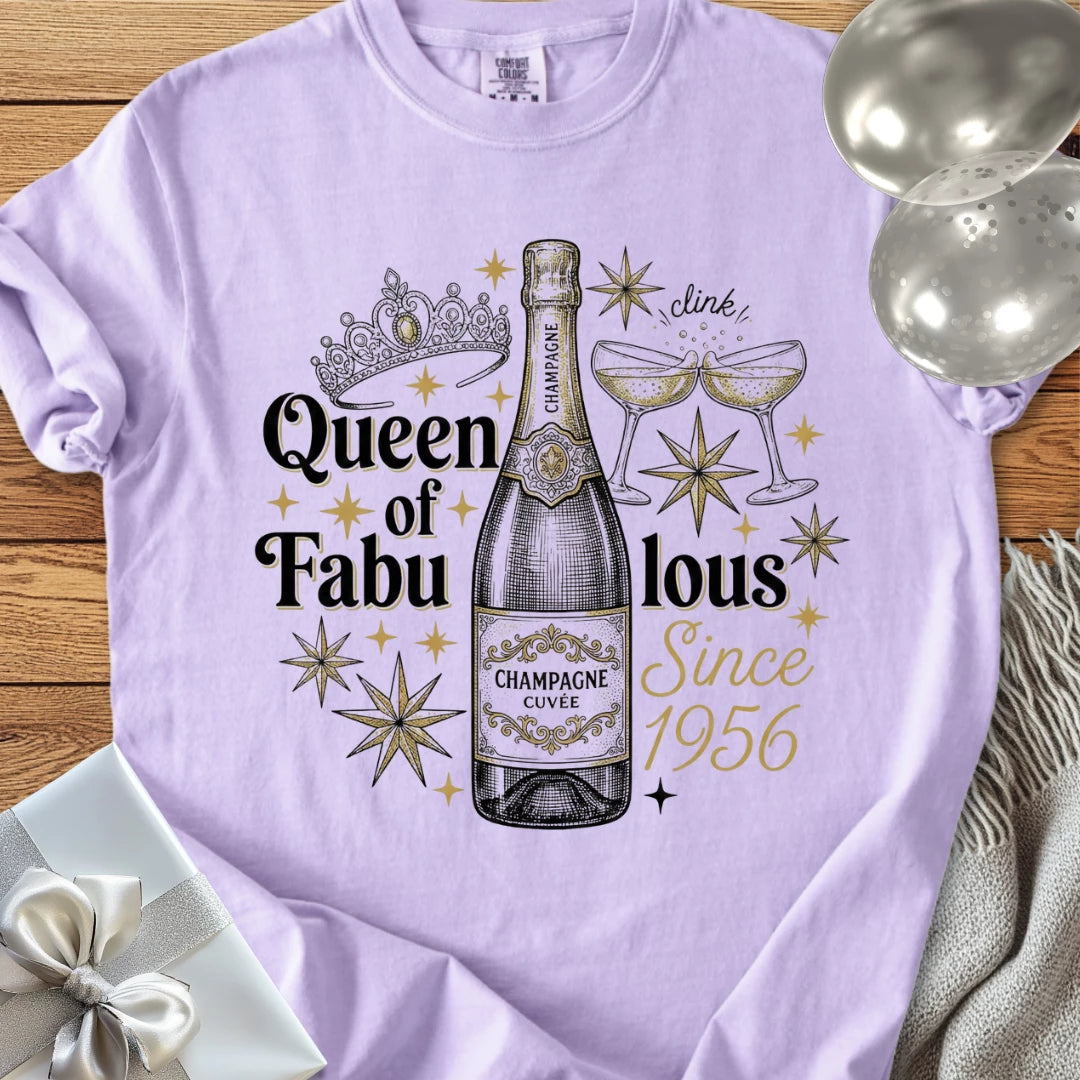 Queen of Fabulous Since 1956 - Premium 70th Birthday T-Shirt