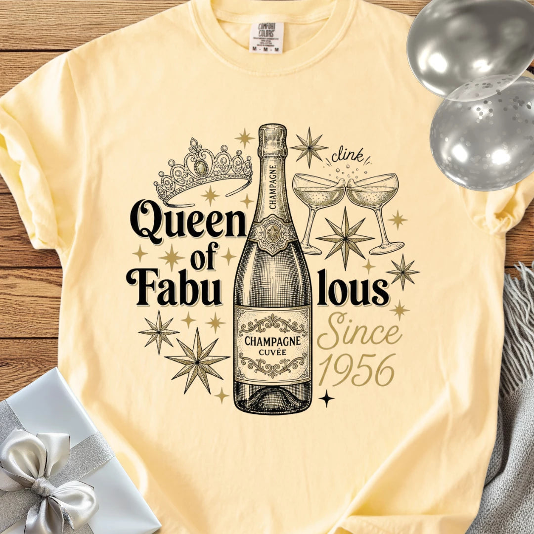 Queen of Fabulous Since 1956 - Premium 70th Birthday T-Shirt