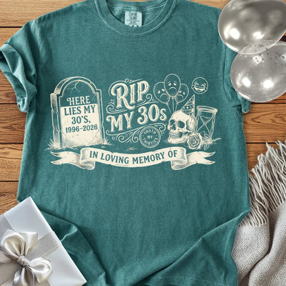 RIP My 30's - Premium 40th Birthday T-Shirt