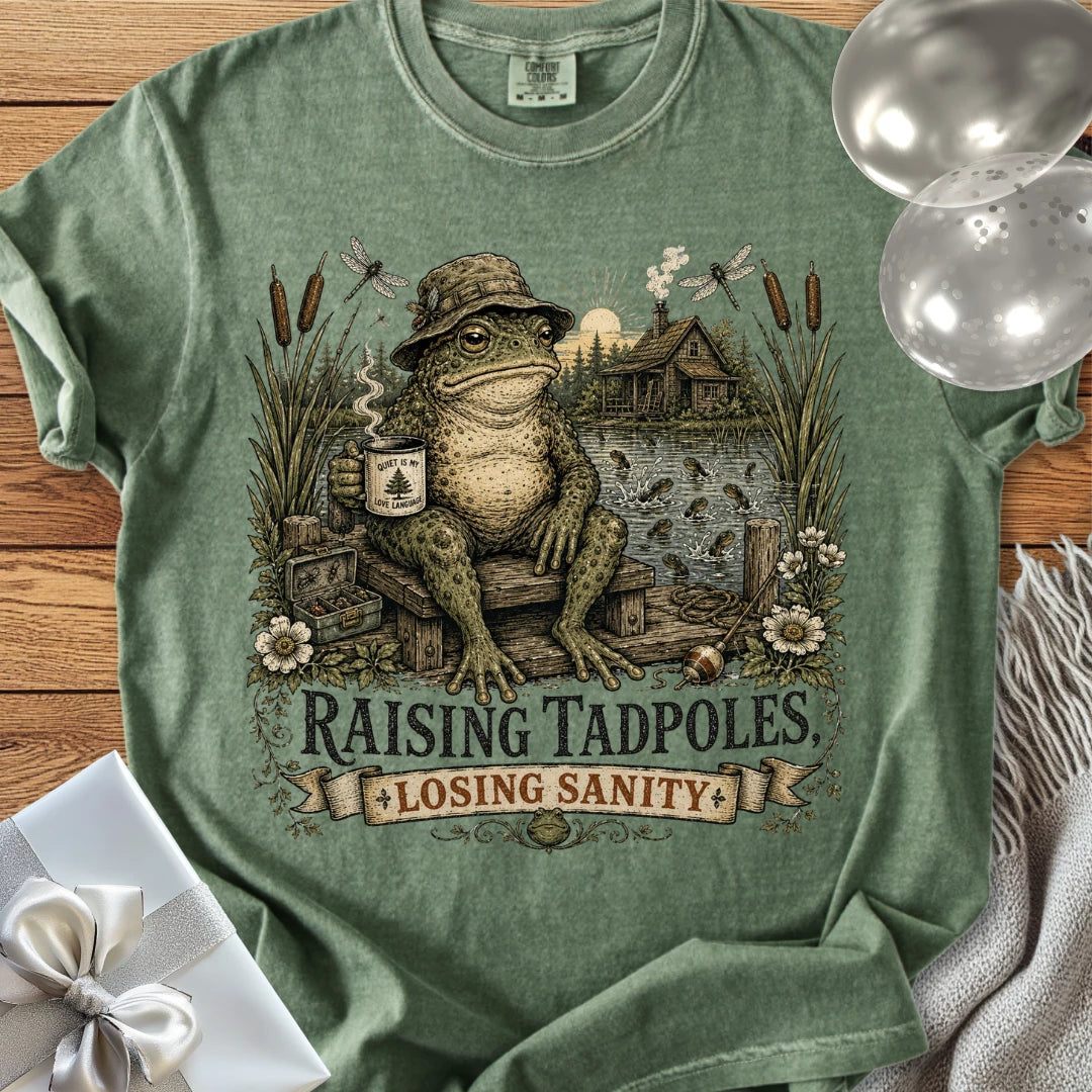 Raising Tadpoles, Losing Sanity - Premium Parenting T-Shirt