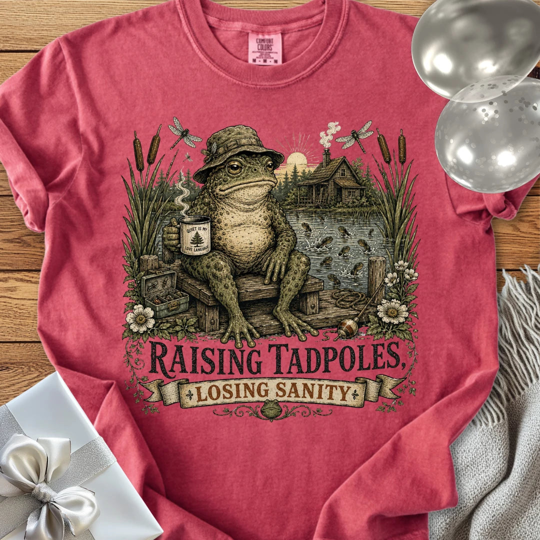 Raising Tadpoles, Losing Sanity - Premium Parenting T-Shirt