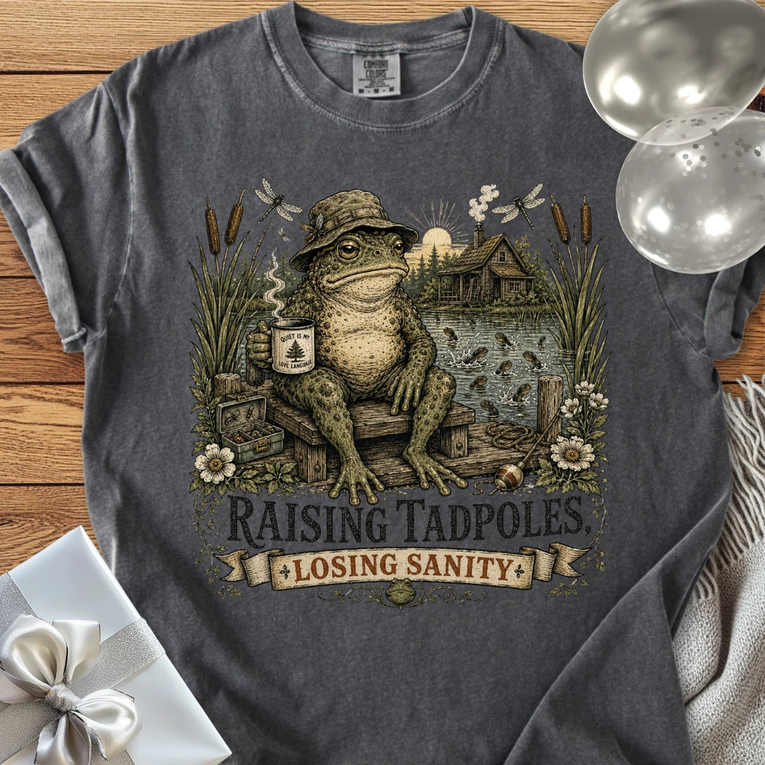 Raising Tadpoles, Losing Sanity - Premium Parenting T-Shirt