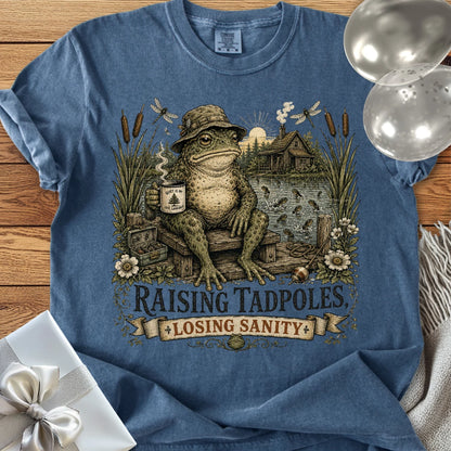 Raising Tadpoles, Losing Sanity - Premium Parenting T-Shirt