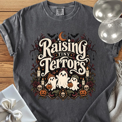 Raising Tiny Terrors - Premium Halloween T-Shirt