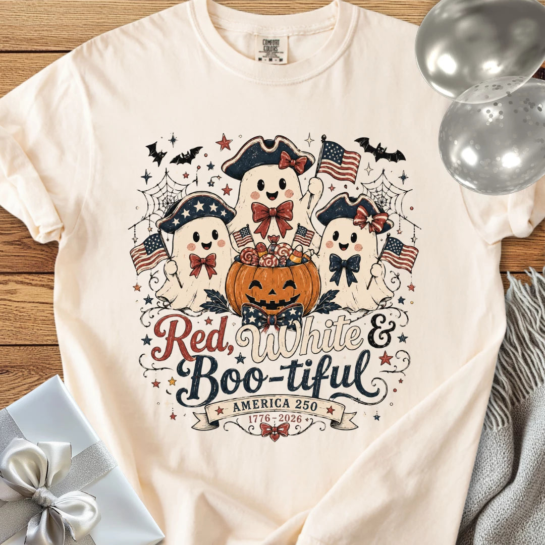 Red, White & Boo-tiful - Premium America 250 Halloween T-Shirt