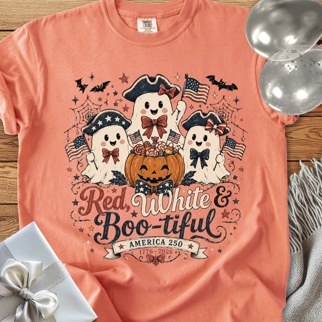 Red, White & Boo-tiful - Premium America 250 Halloween T-Shirt