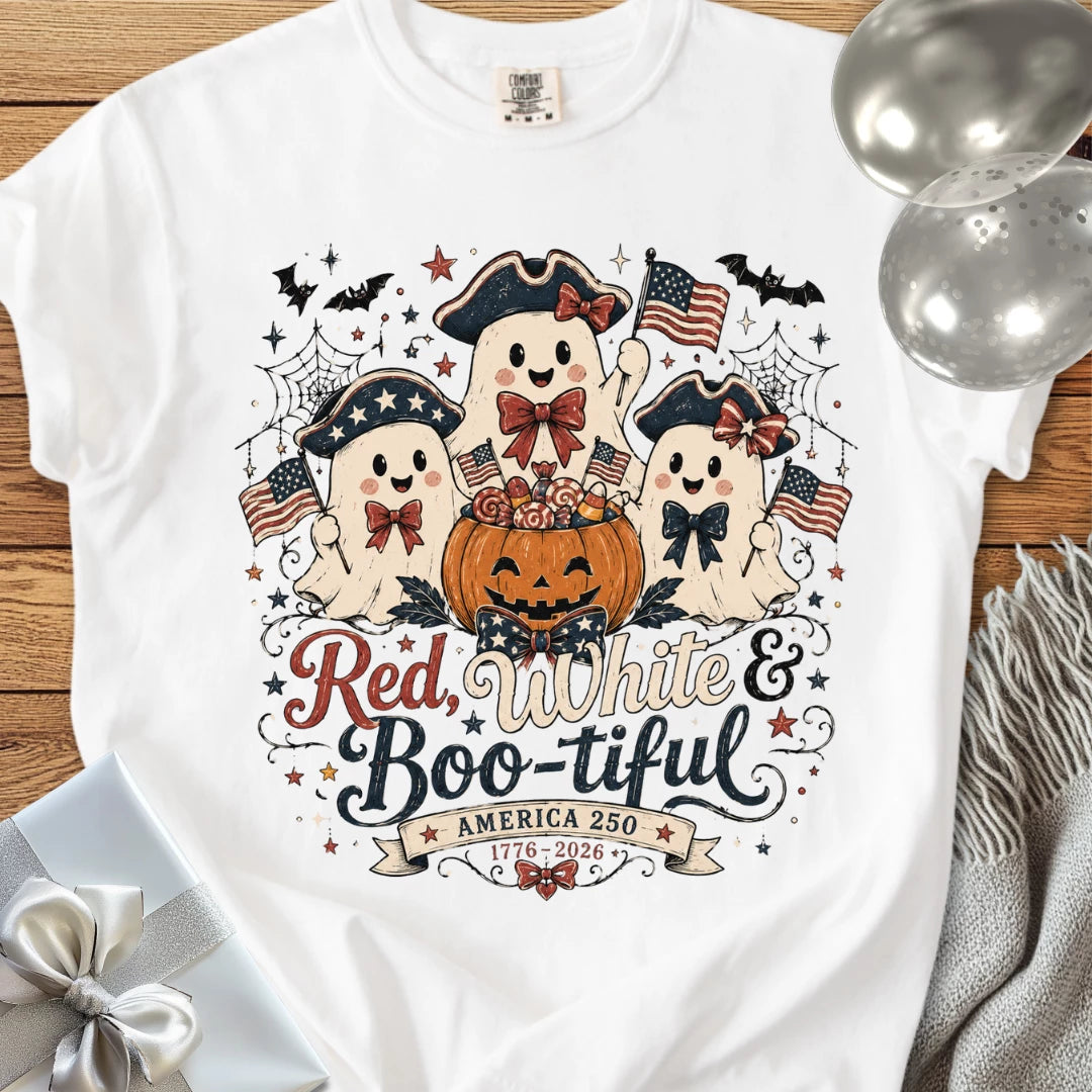 Red, White & Boo-tiful - Premium America 250 Halloween T-Shirt