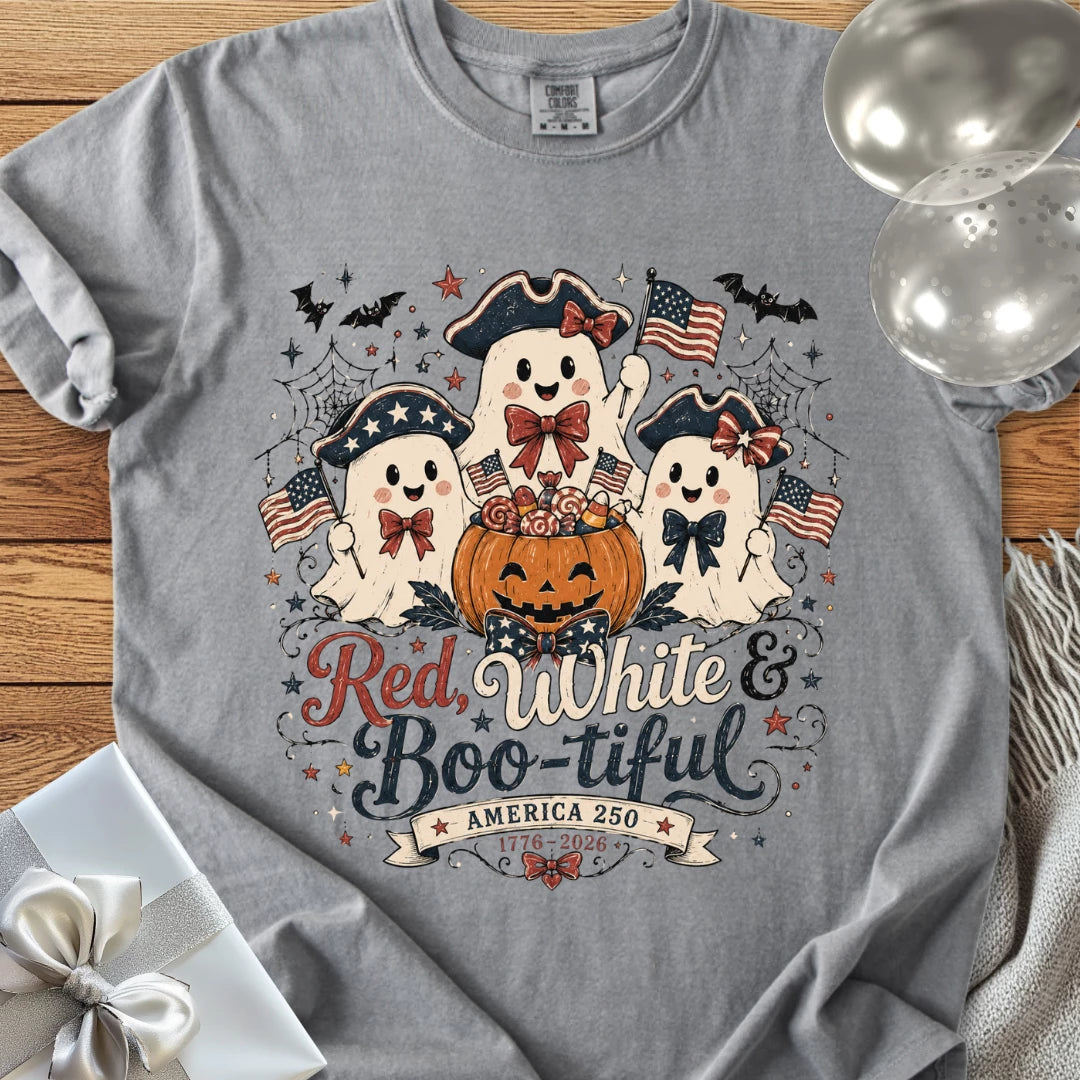 Red, White & Boo-tiful - Premium America 250 Halloween T-Shirt
