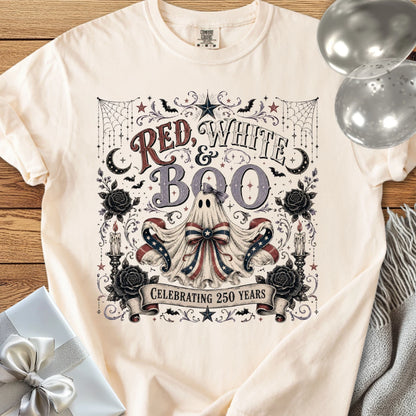 Red, White & Boo - Premium America 250 Halloween T-Shirt