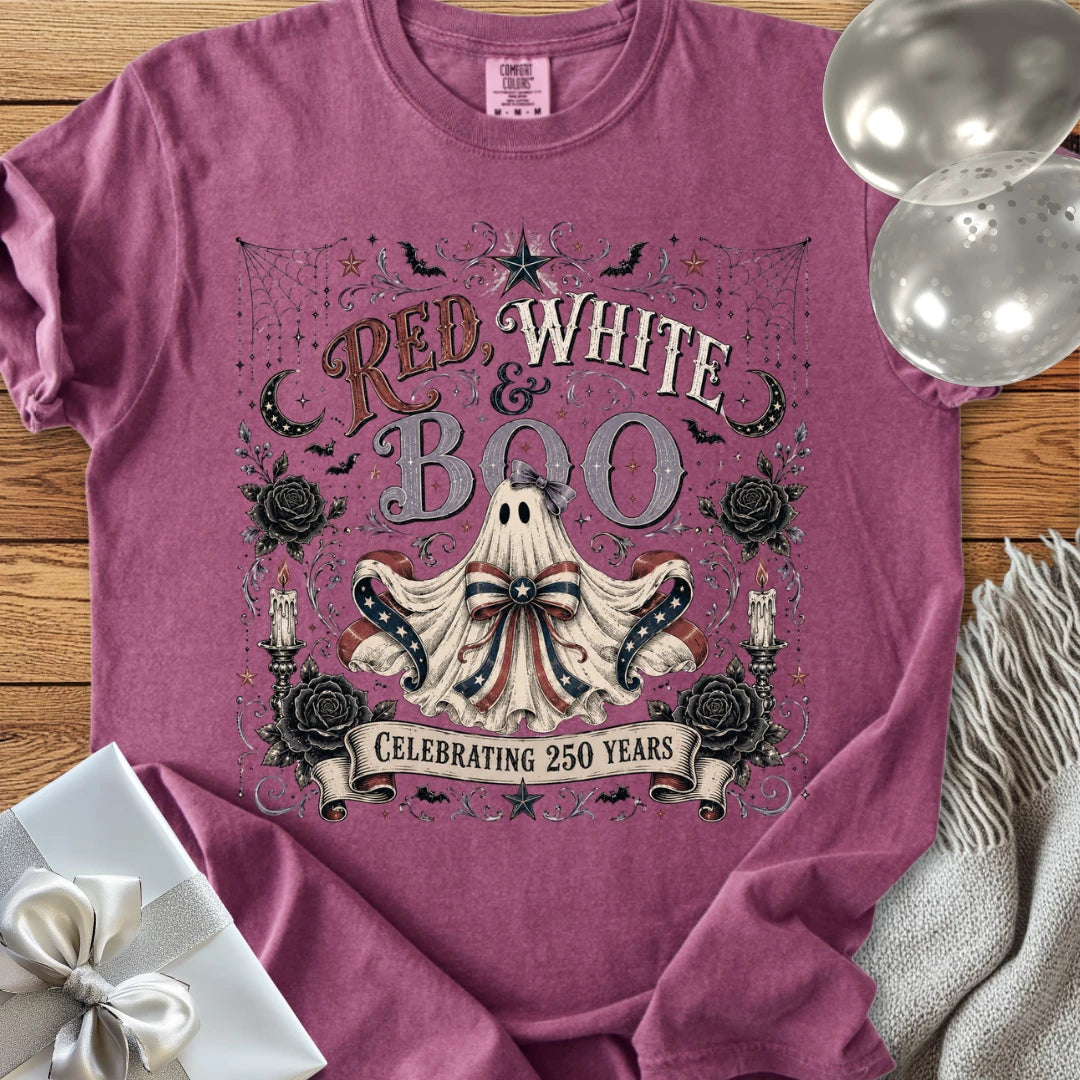 Red, White & Boo - Premium America 250 Halloween T-Shirt