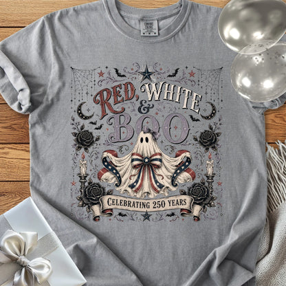 Red, White & Boo - Premium America 250 Halloween T-Shirt