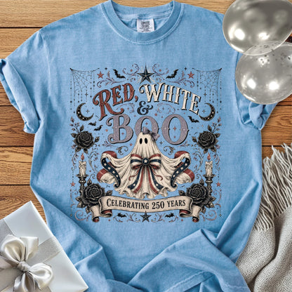 Red, White & Boo - Premium America 250 Halloween T-Shirt