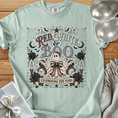 Red, White & Boo - Premium America 250 Halloween T-Shirt