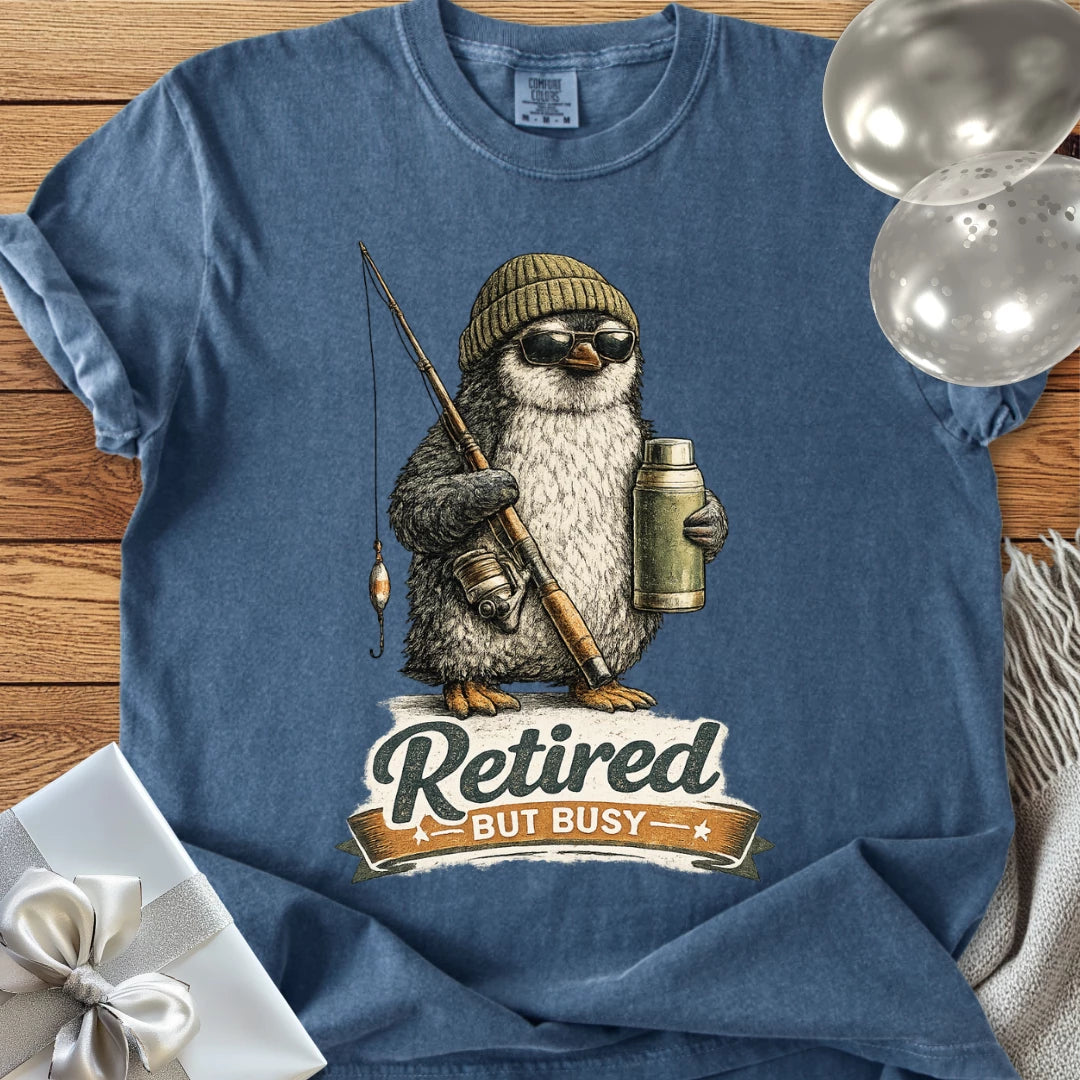 Retired But Busy - Premium Retirement T-Shirt
